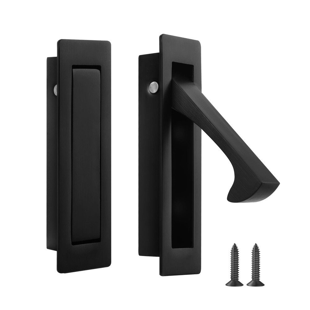 Matte Black Stainless Steel Pocket Door Handle 1 Pack
