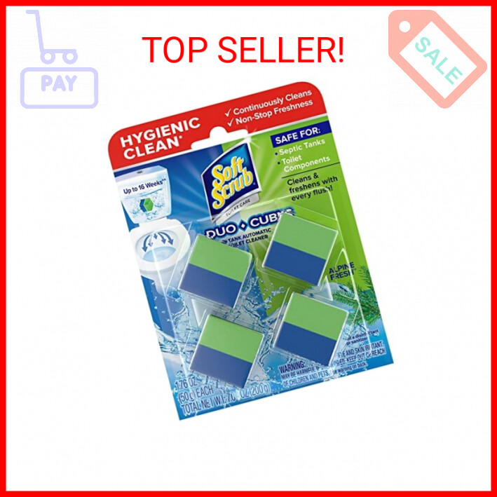 X4 Soft Scrub in Tank Toilet Cleaner Duo Cubes Alpine Fresh Retired
