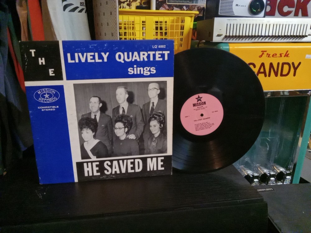 The Lively Quartet Sings He Saved Me LP Rare Tennessee Southern Gospel Mission