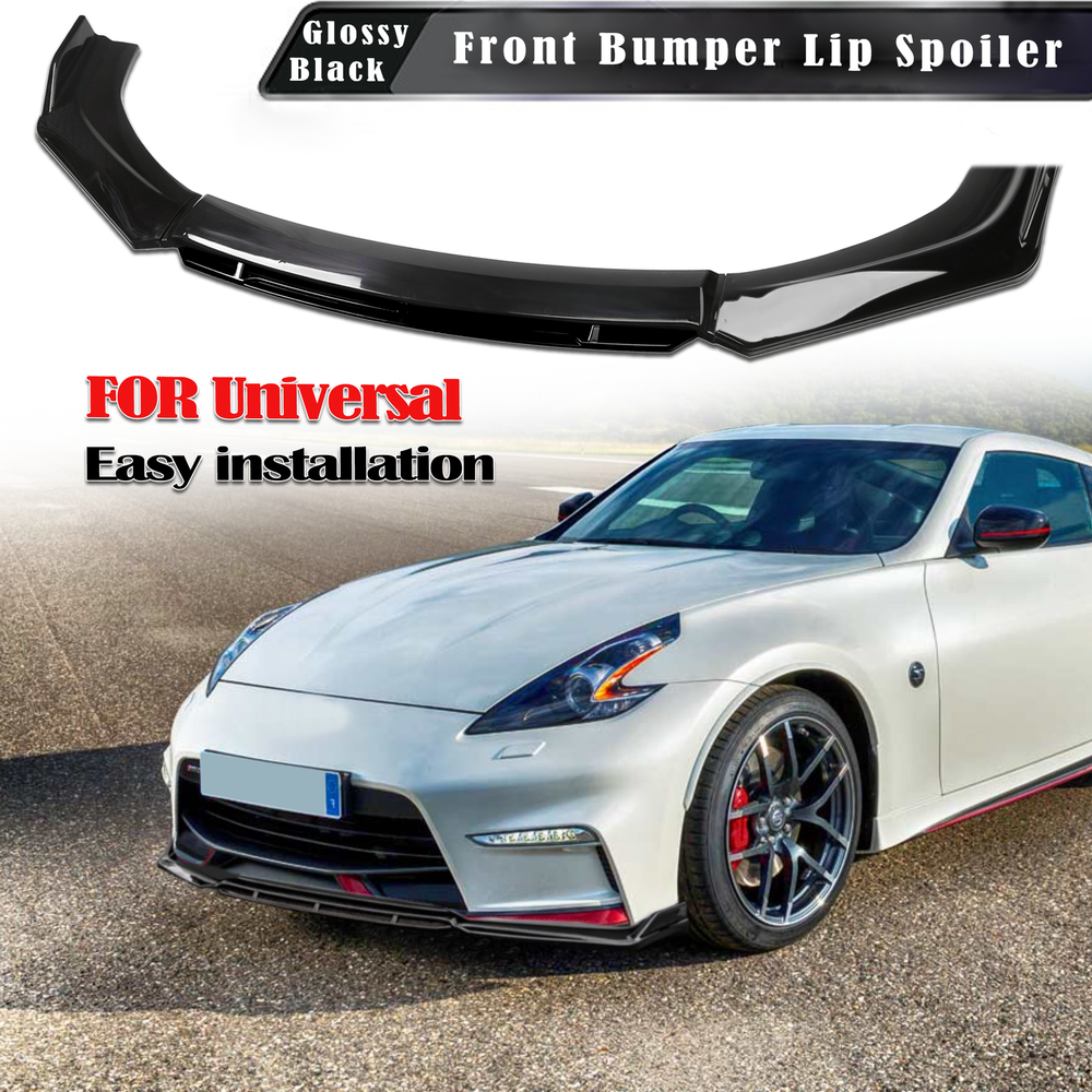 Nissan 370Z Front Bumper Lip Spoiler Splitter Diffuser in Black