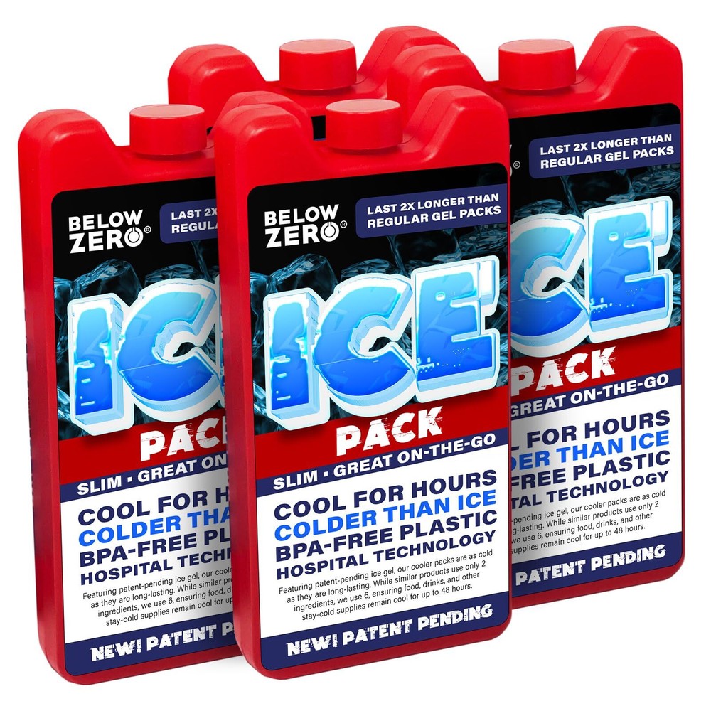 Reusable Ice Packs for Large Coolers and Lunch Bags – Patent Pending Coldest ...