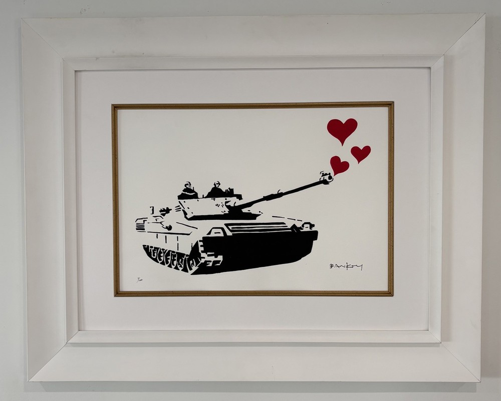 Bansky Art  Lithograph 2000s Numbered/ hand signed in the style of Framed Art.