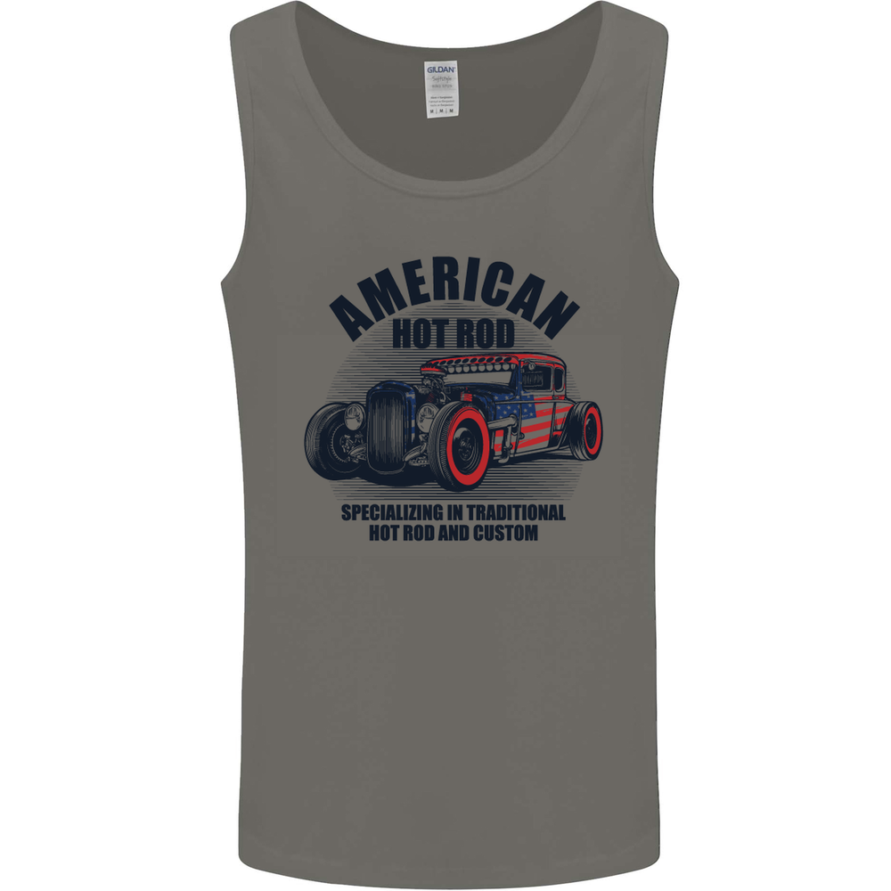 American Hot Rod Hotrod Enthusiast Car Mens Vest Tank Top