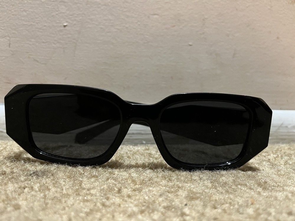 Prada PR17WS 1AB5S049 Womens Black Sunglasses 49mm Dark Grey Lens