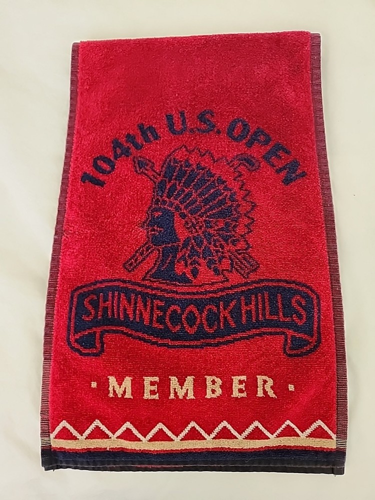 Vintage Shinnecock Hills 104th U.S. Open Golf Towel Deep Blue Red