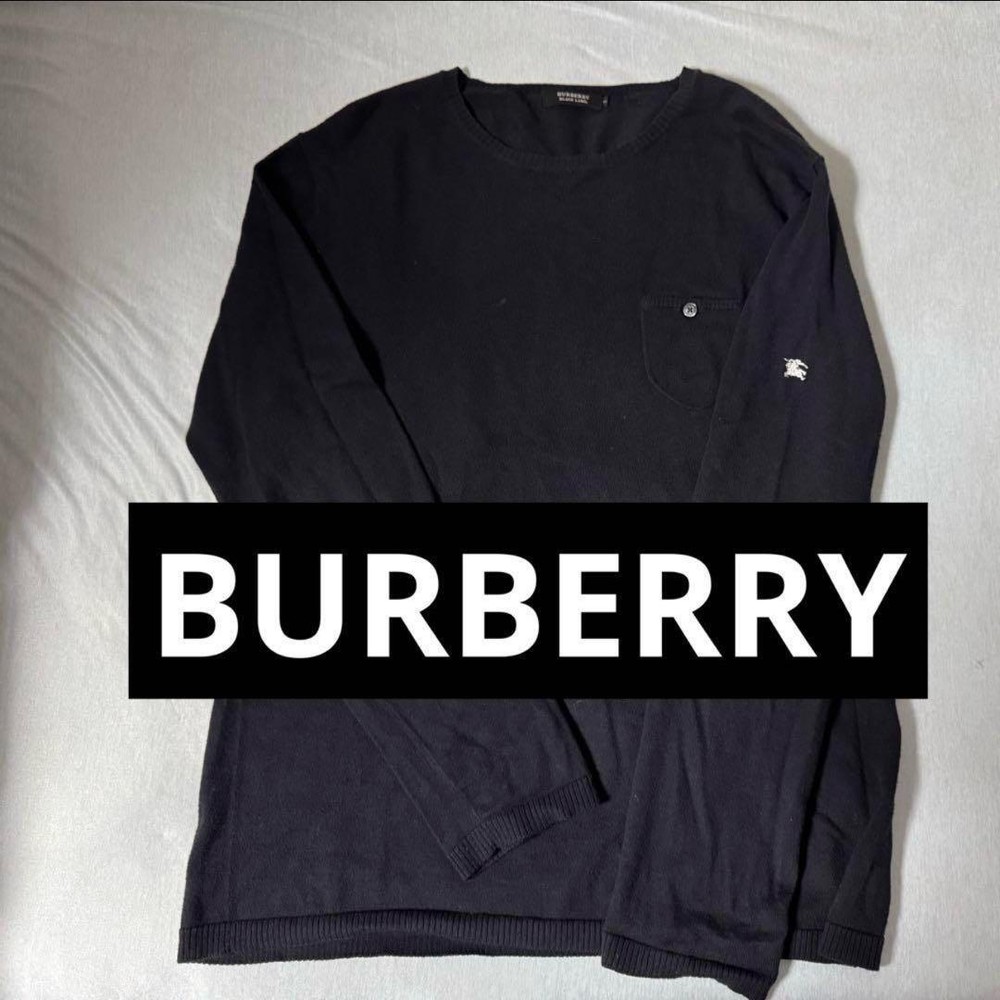 Burberry Black Label knit black L womens sweater F/S from Japan