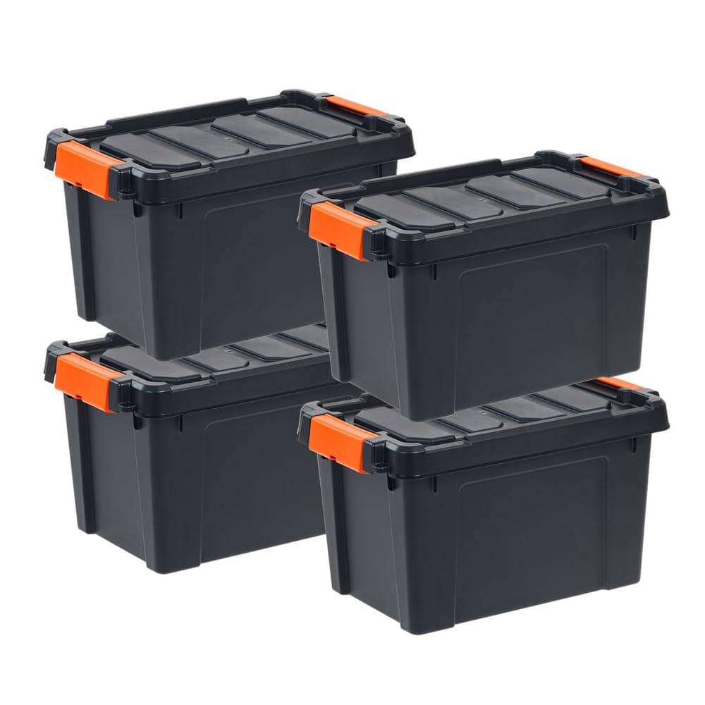 Heavy-Duty Stackable 5-Gallon Storage Totes 4-Pack