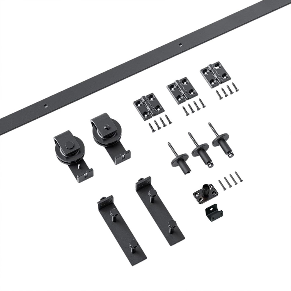 24in Sliding Barn Door Hardware Kit Modern Closet Hang Style Track Rail