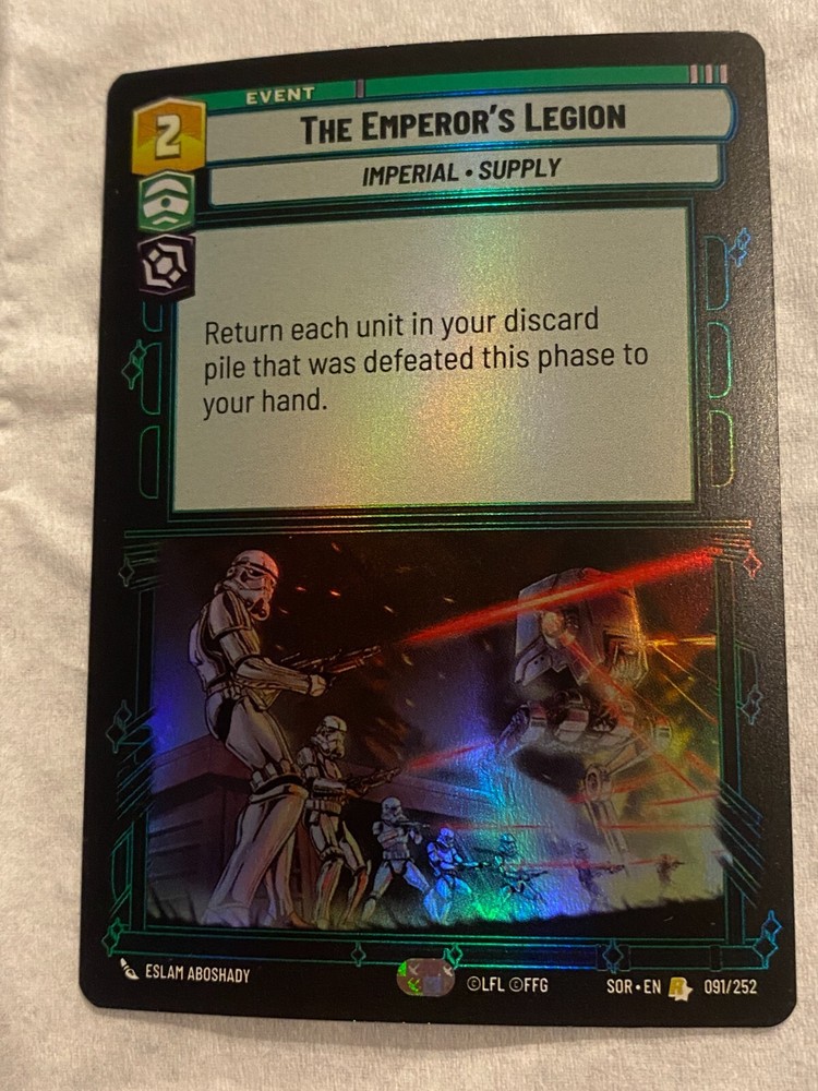 STAR WARS UNLIMITED TCG SoR THE EMPEROR'S LEGION Rare Foil NM