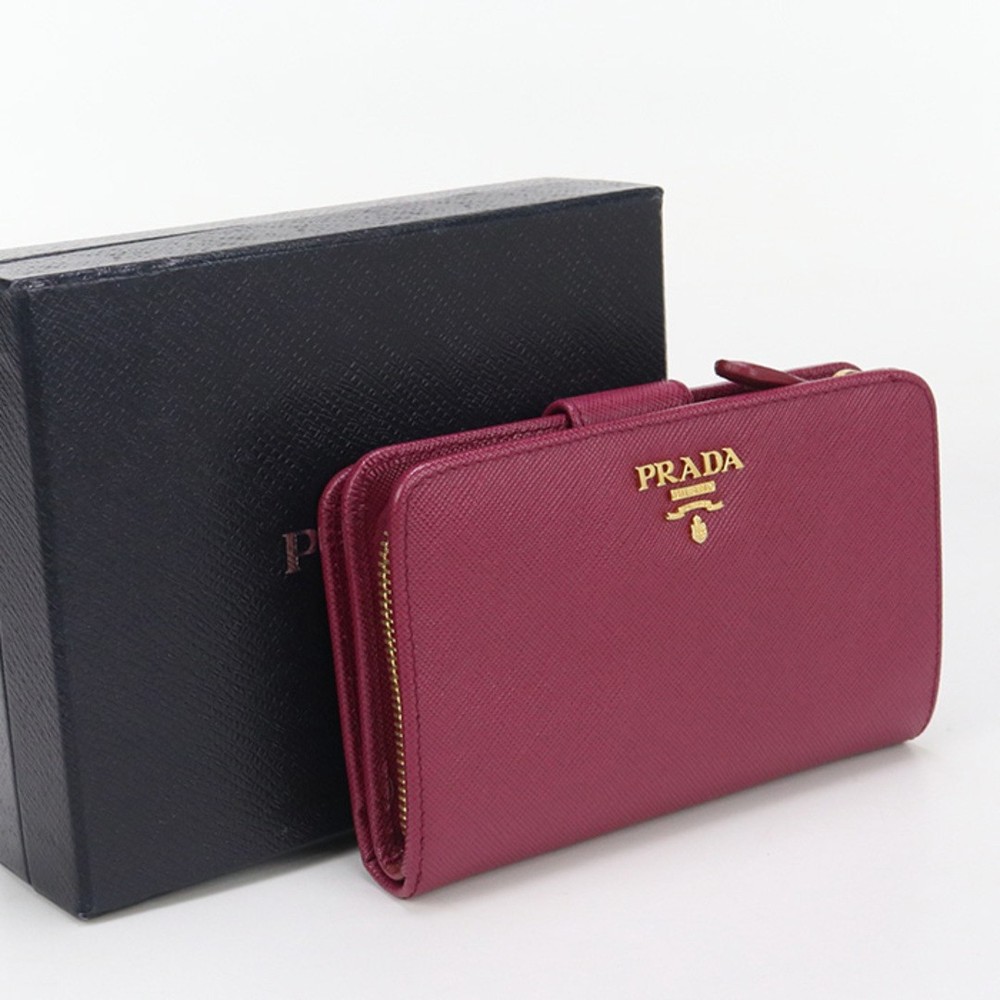 Prada 1M1225 Genuine Leather Bifold Wallet for Men