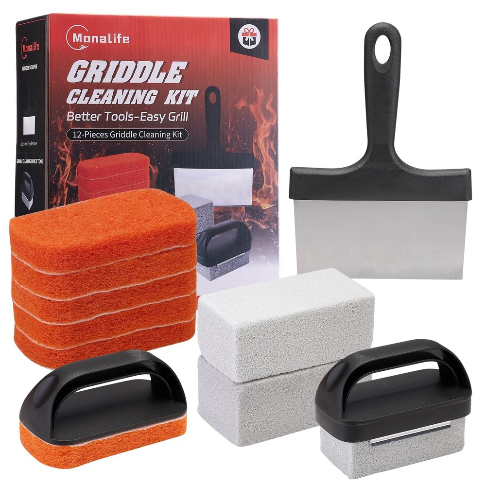 Blackstone Griddle Cleaning Kit with Scraper Brush and Grill Accessories