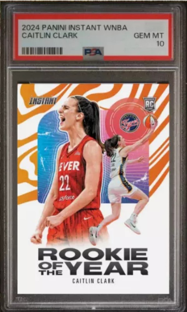 PRESALE PSA 10 - 2024 Panini Instant CAITLIN CLARK ROOKIE OF THE YEAR #CCROY-image