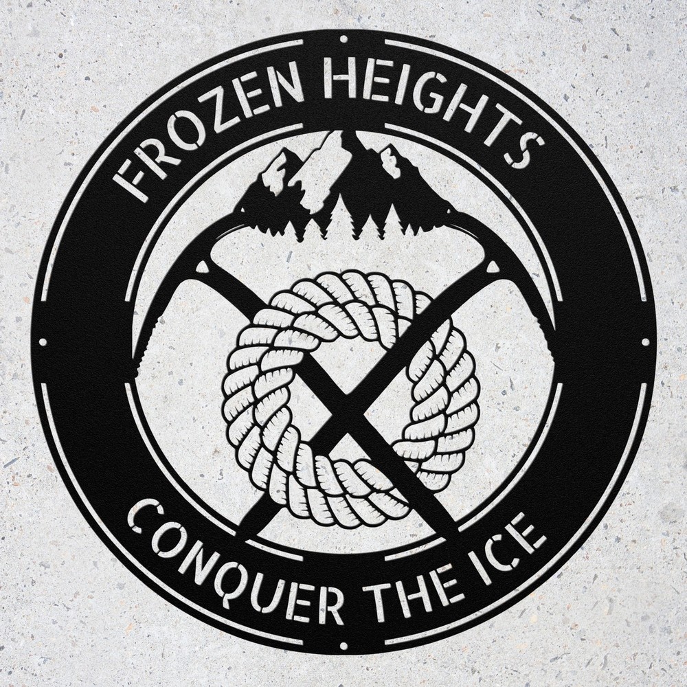Personalized Ice Climbing Metal Sign Custom Mountaineer Wall Art Adventure Gift