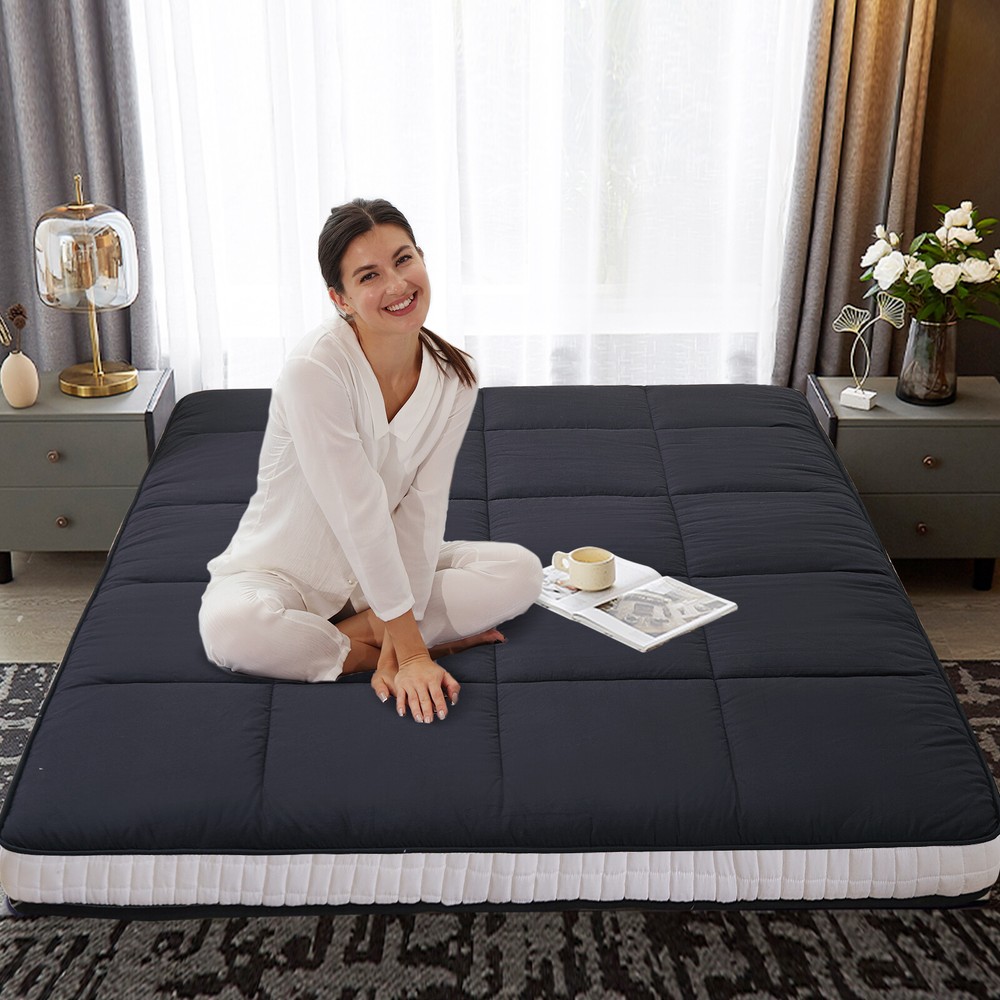 NAIZEA Japanese Floor Mattress Queen Mattresses Mattress Topper Sleeping Pad