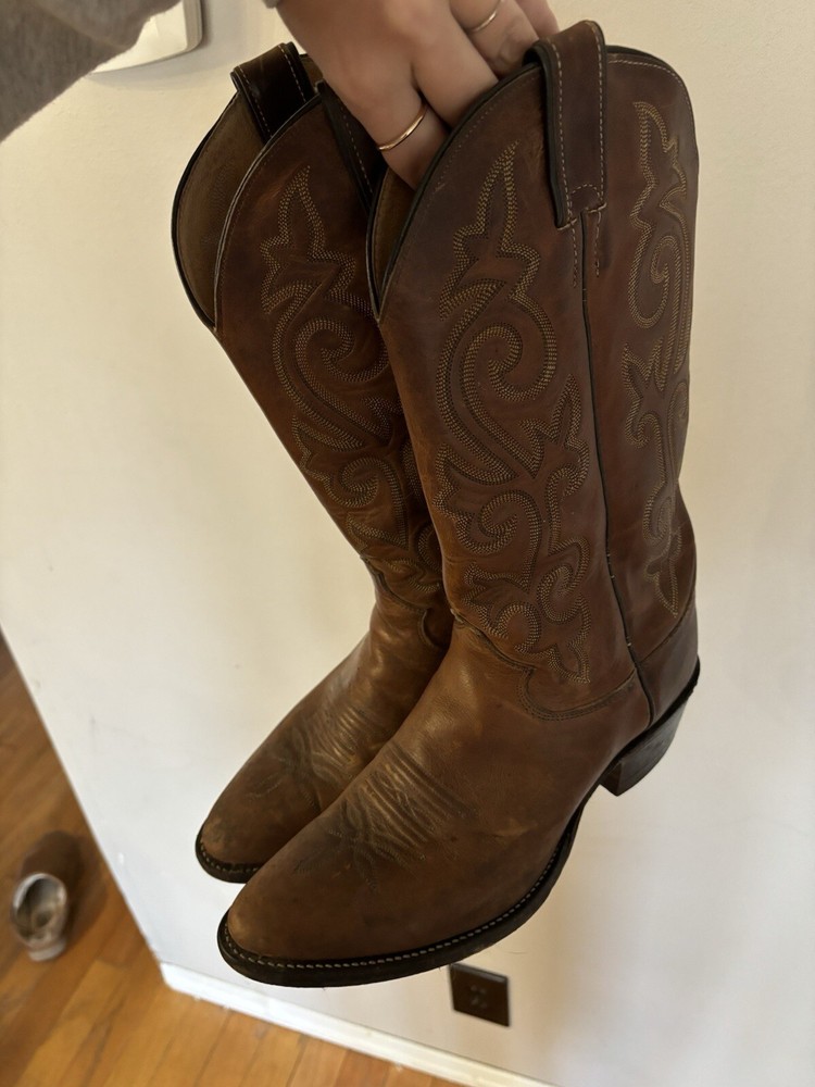 Men's Justin 2253 Buck Bay Apache Western Cowboy Boots Size 10 D