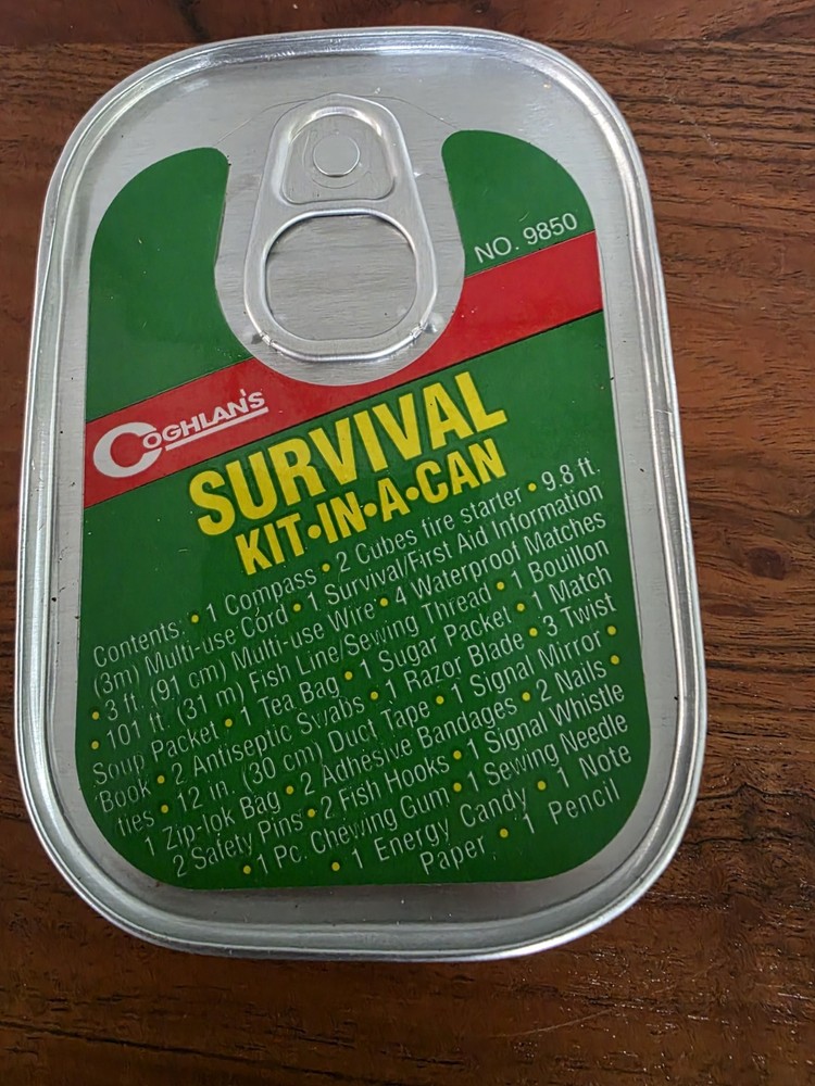 Coghlans Compact Outdoor Survival Kit in a Can for Emergencies