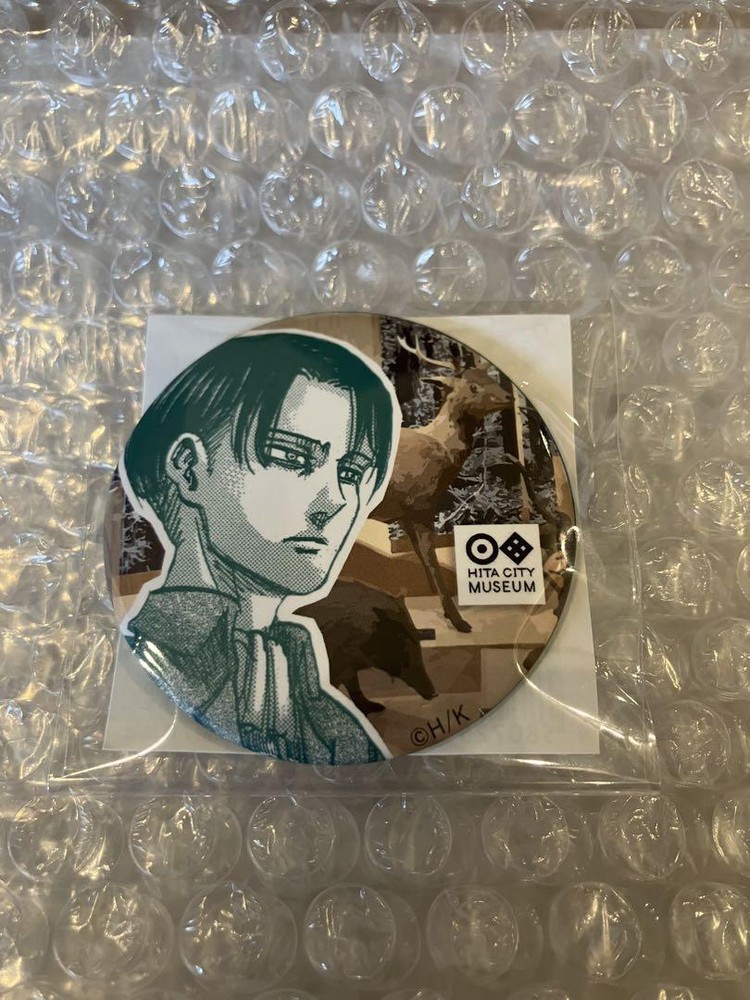 Attack On Titan Hita City Museum Can Badge Levi