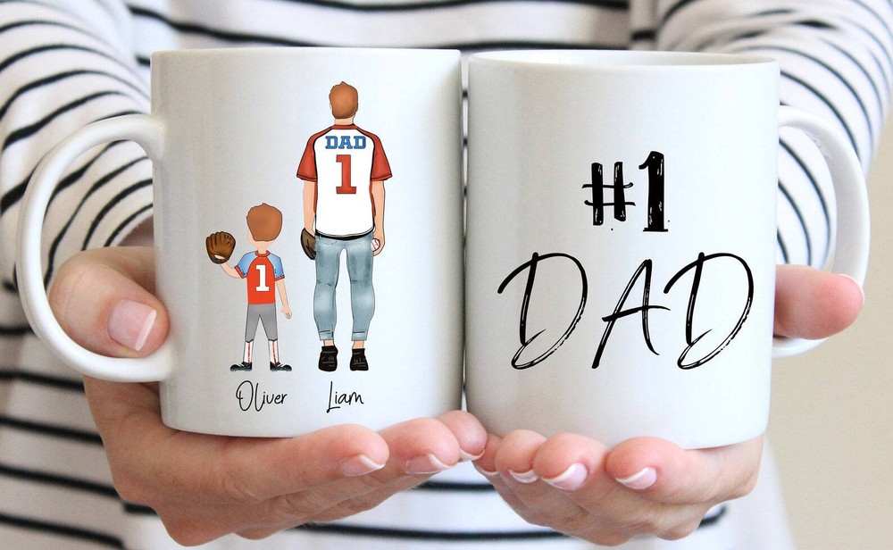 Fathers Day Gift Father Birthday Gift Personalized Dad Mug Baseball Mug Fathers-image