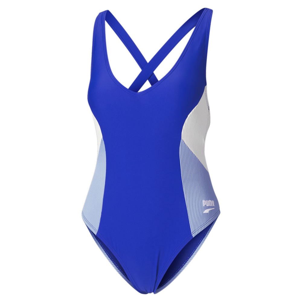 PUMA One Piece Athletic Swimsuit for Women in Blue 85925402