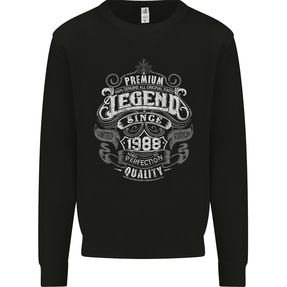 Premium Legend 37th Birthday 1988 Mens Sweatshirt Jumper