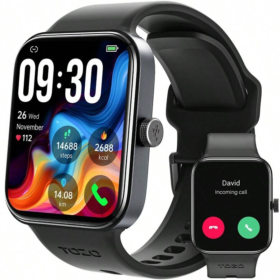 TOZO S4 AcuFit Smart Watch with Bluetooth Calls & Fitness Tracking for Men and Women