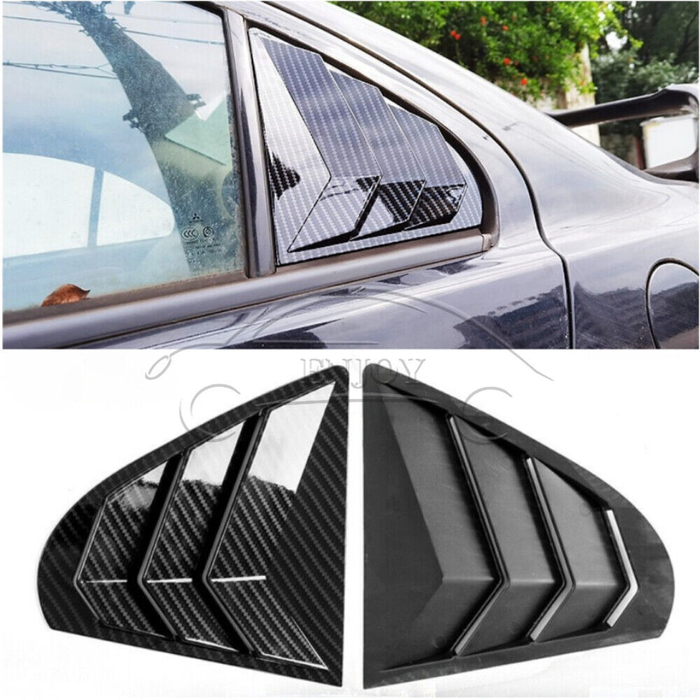 Carbon Fiber Style ABS Window Louver Shutter For Mitsubishi Lancer EVO 2009-2016