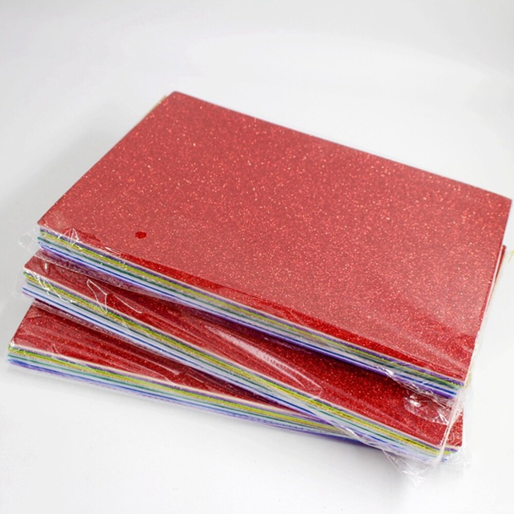 10 PCS Children's Craft Activities Sheets Glitter Fabric Sheets