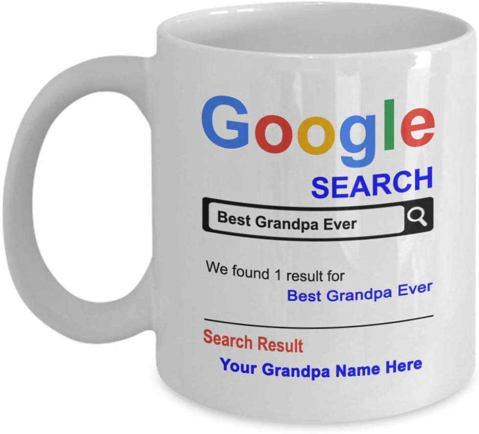 Personalized Grandpa Mug Best Grandpa Ever Coffee Cup Customaized Name Grandpa