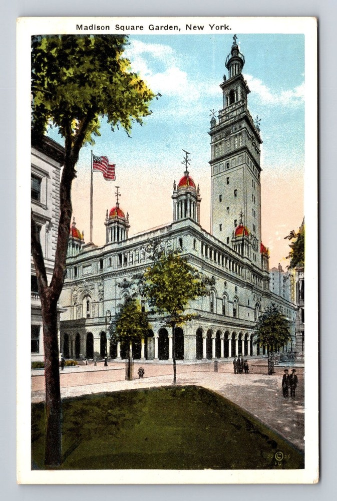 New York City NY, Scenic Madison Square Garden, Souvenir Vintage Postcard