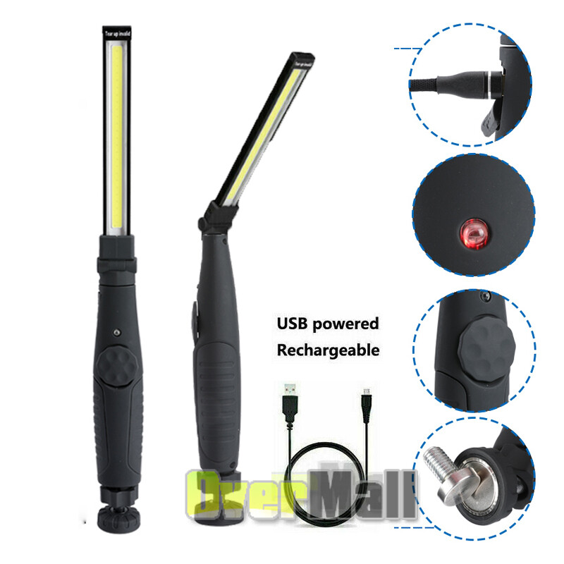 10000 Lumen Rechargeable LED Work Light Flashlight Multifunction Slim Lamp