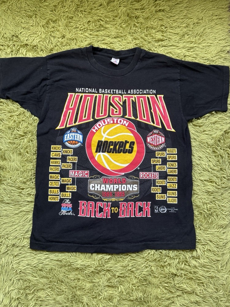 Vintage Houston Rockets Back to Back Champs Tee