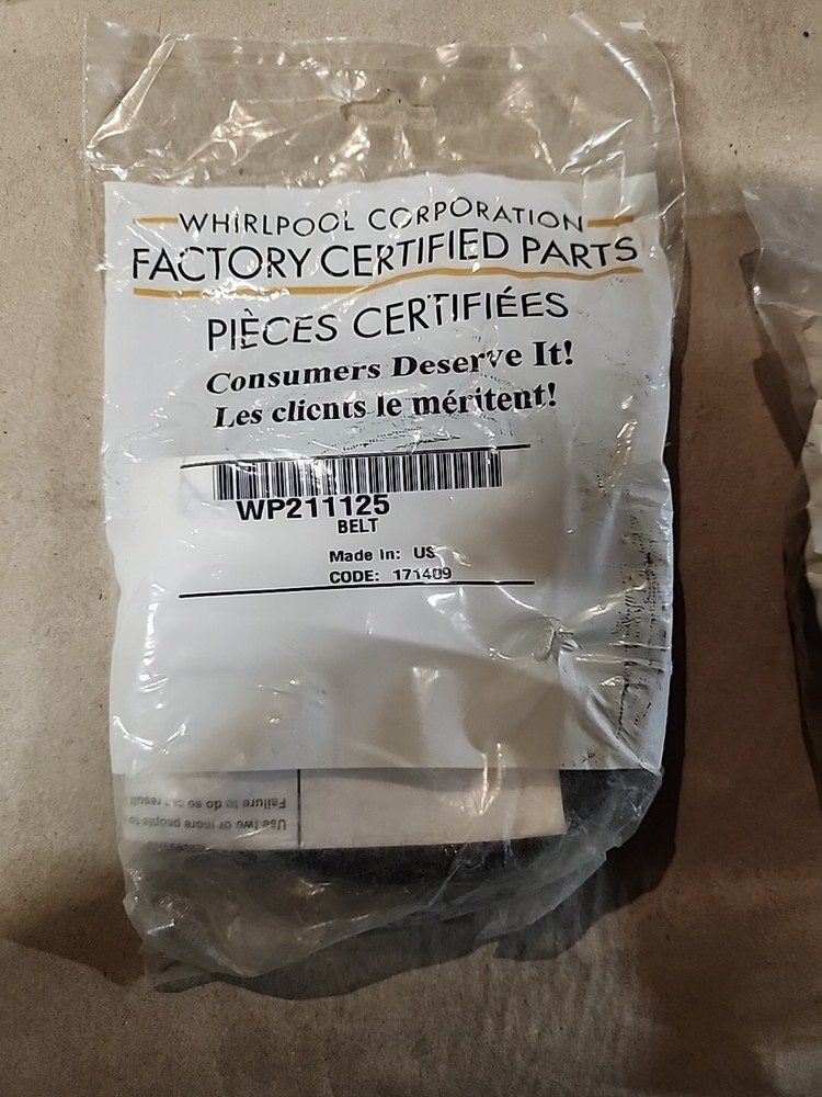 OEM Whirlpool WP12112425 Washing Machine Belt Set 211124 211125 12112425 #Z1