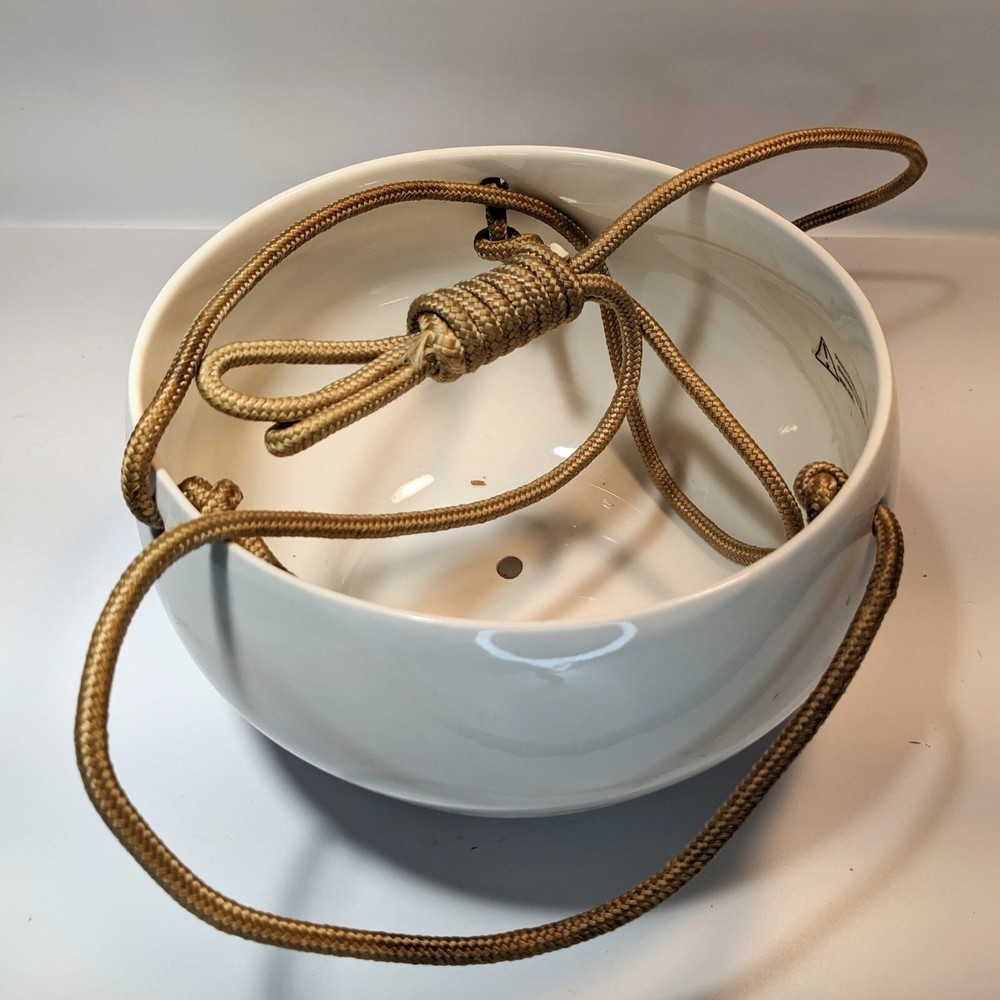 Ceramic Hanging Planter white 7.25