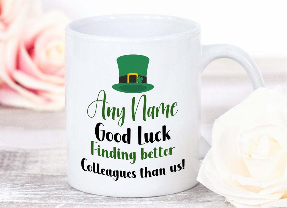 Personalised Colleague Leaving Mug Good Luck Mug Custom Colleague Leaving Gift