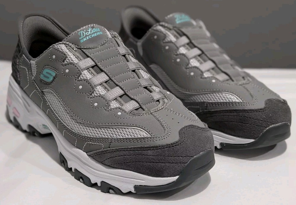 Women's Slip-ins D'Lites Skechers Sneaker Size 8.5 Wide SN 150238W Gray