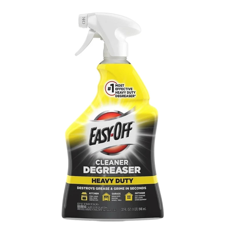 Easy-Off Heavy Duty Degreaser Cleaner Spray 32 Oz for Tough Kitchen Grime