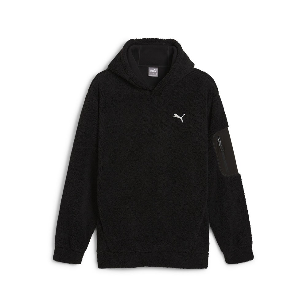 PUMA Open Road Winterized Pullover Hoodie for Men in Black Athletic Outerwear Size 6