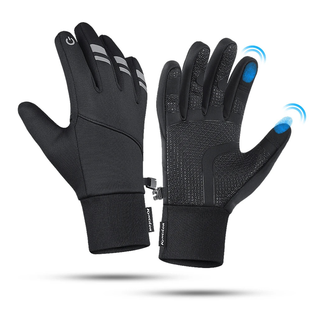 Autumn Winter Warm Cycling Gloves Water Windproof Anti-slip Motorbike Gloves New