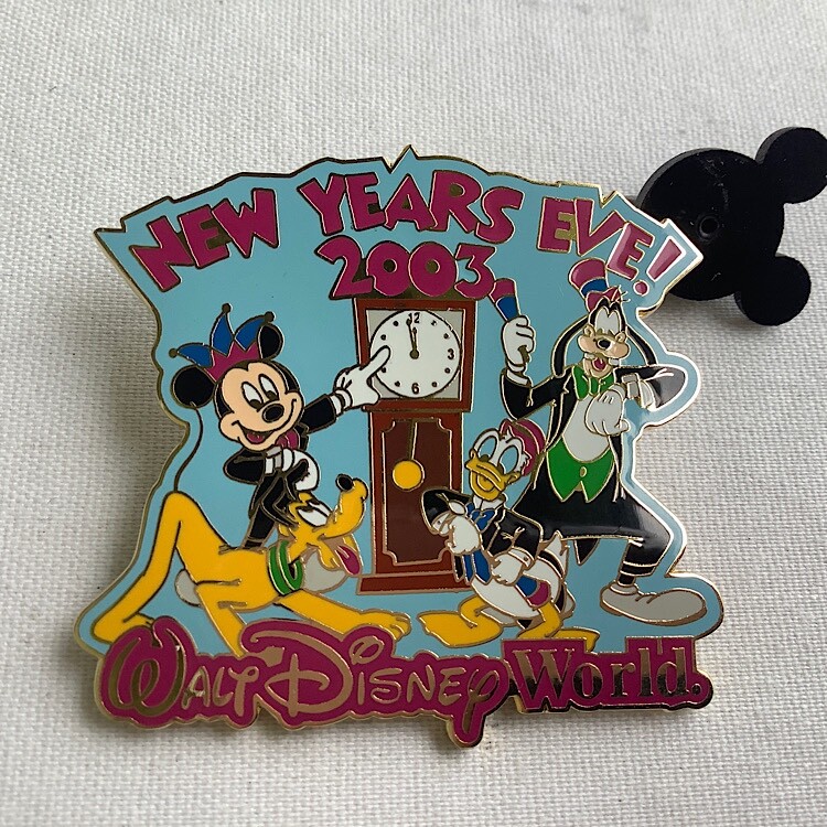 WDW New Years Eve 2003 Disney Pin Featuring Goofy Donald Pluto Mickey 27512-image