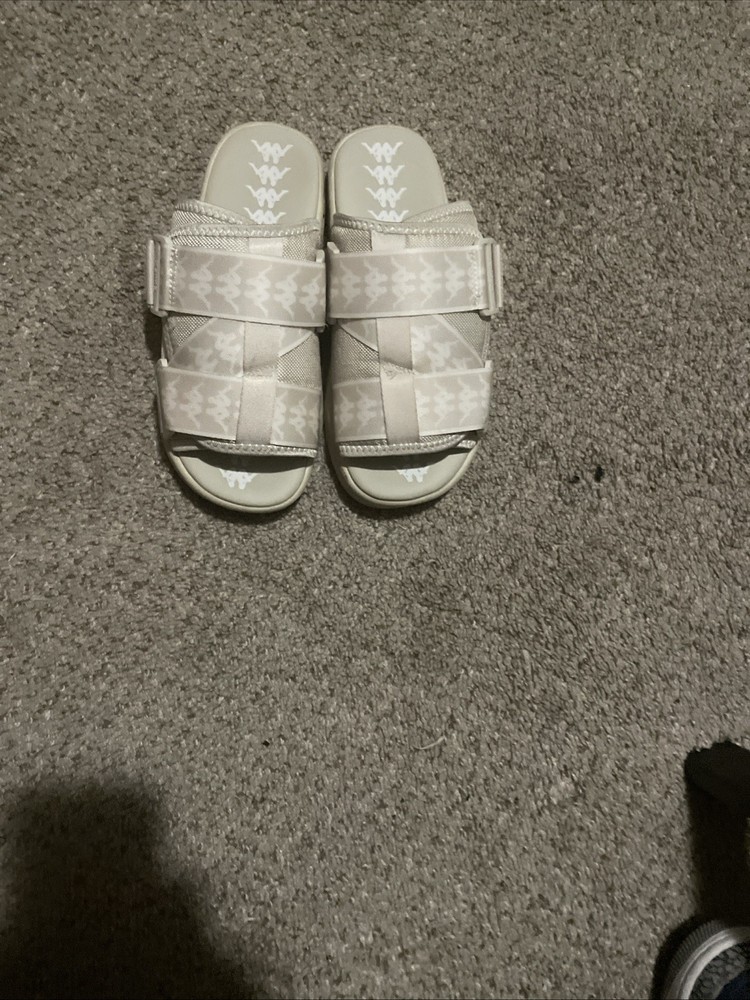 Size 8M - Kappa 222 Banda Mitel 1 Unisex Slides Sandals Off-White