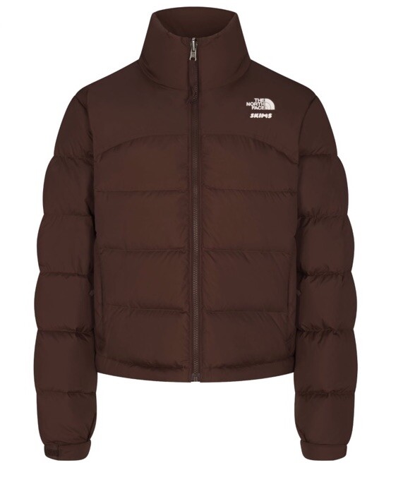 Skims x The North Face Retro Nuptse Jacket Cocoa Brown Size Extra Small IN HAND