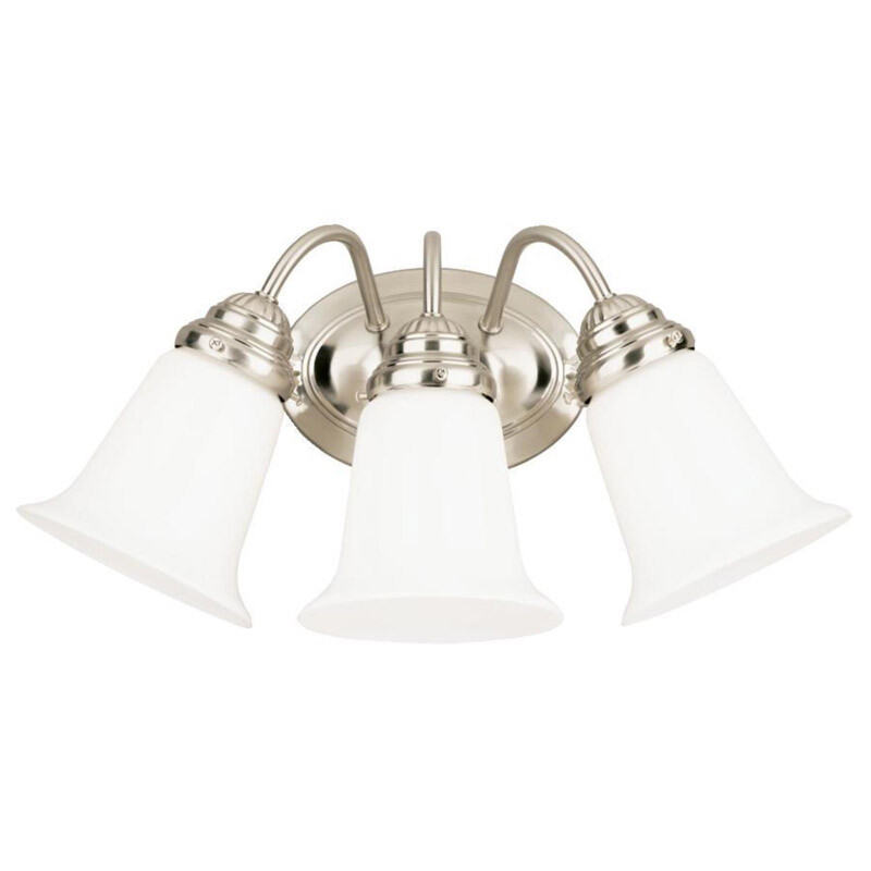 Westinghouse 3-Light Brushed Nickel Wall Fixture for Interior Spaces