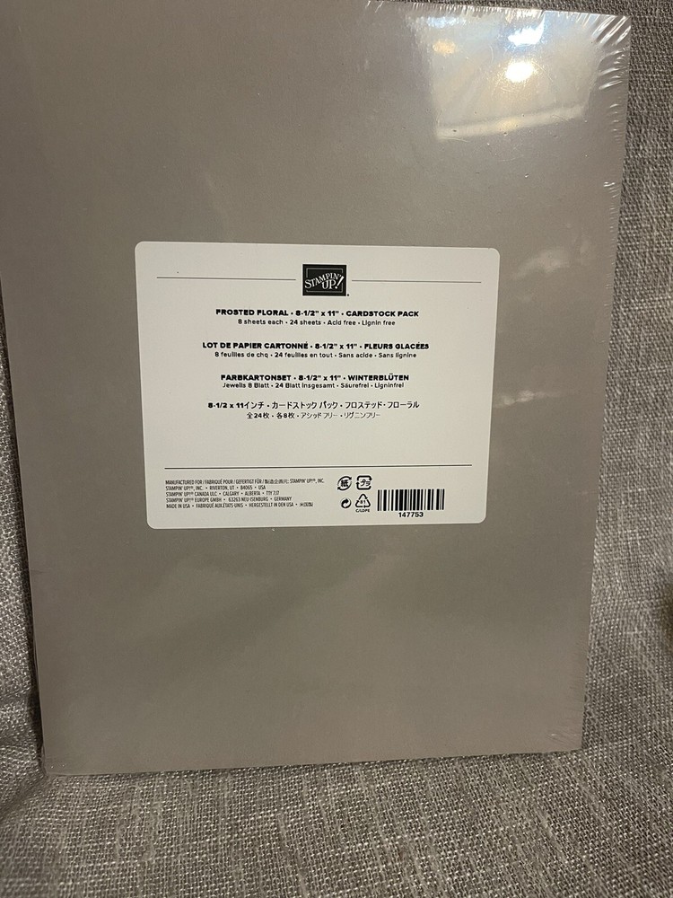 Stampin Up! Frosted Floral 8 1/2 x 11” card stock pack Scrapbooking Crafts