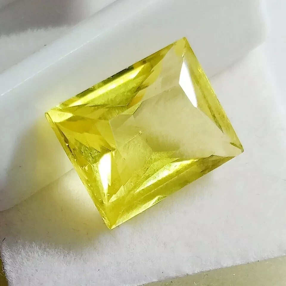 EGL Certified 9.39 Ct Natural Baguette Yellow Sapphire Loose Gemstone
