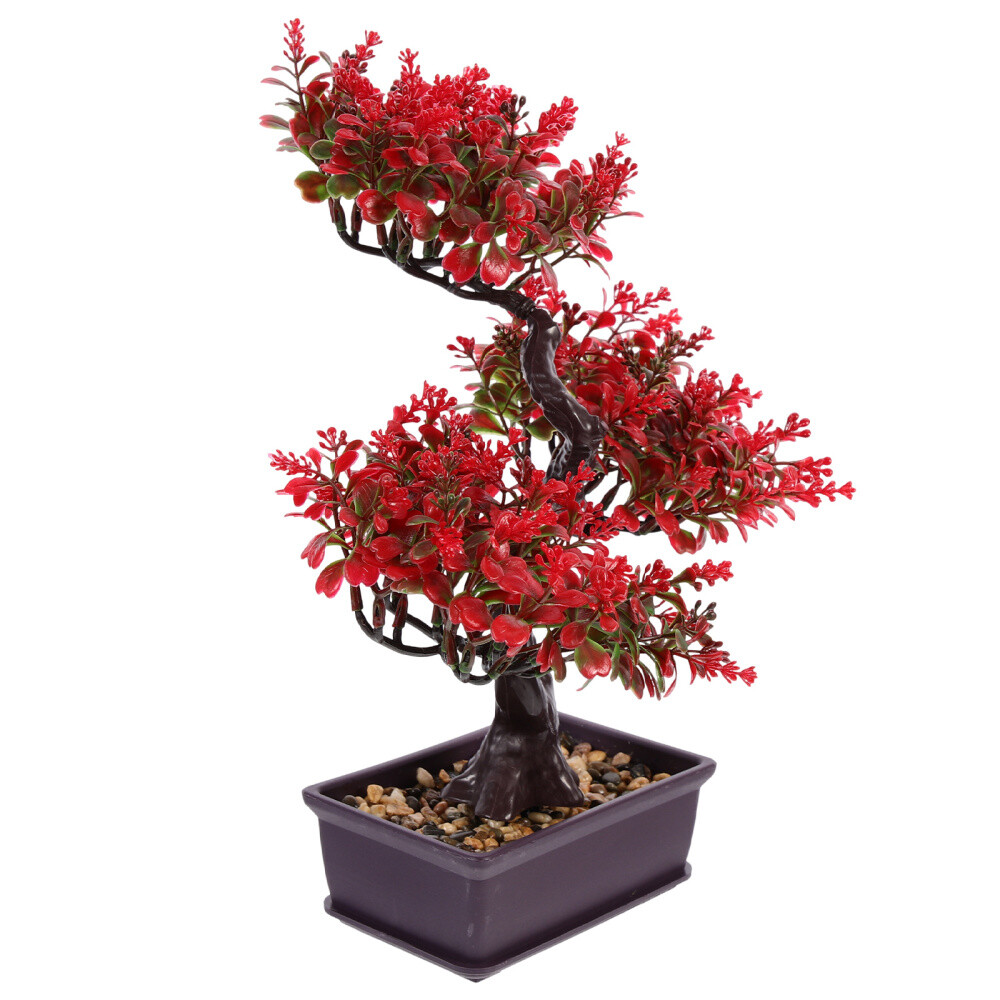 Fake Bonsai Tree Decoration Artificial Plant Faux Flowers Plants Indoor Office