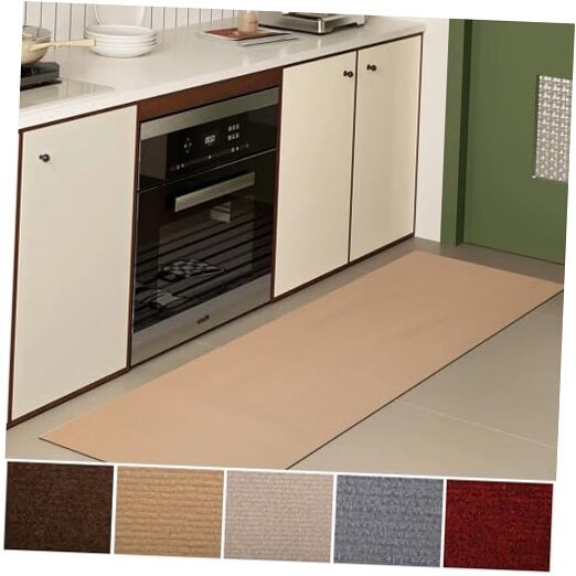 4x10FT Cream Indoor/Outdoor Runner Rug - Durable Commercial Floor Mat