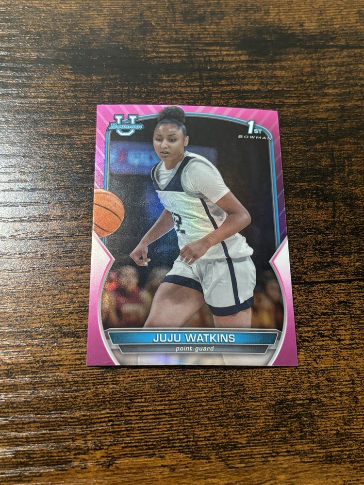 2022-23 Bowman U Chrome Basketball Juju Watkins Pink Refractor 1st Rookie USC RC
