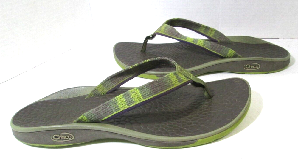 Chaco Womens Size 10 Olive Green Slip On Flip Flop Sandals VGC B13