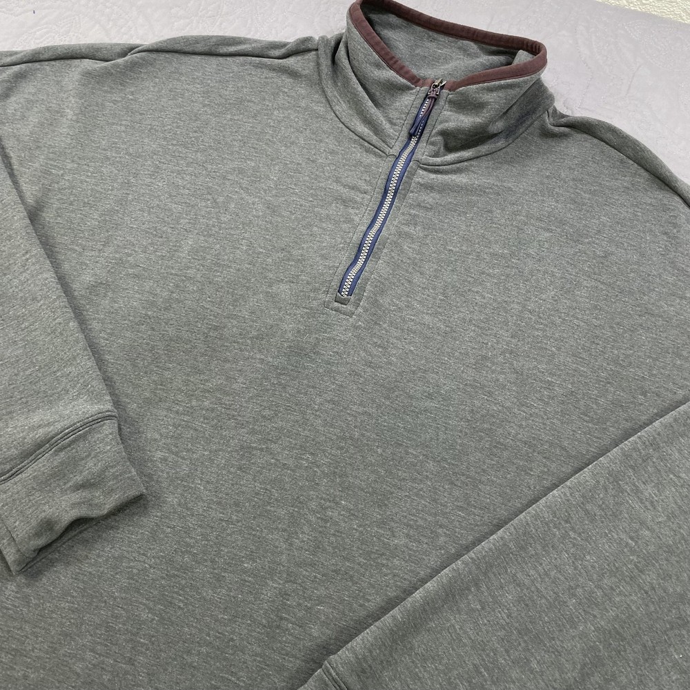 Cotopaxi Pullover Mens XL Gray Quarter Zip Mock Neck Tencel Blend Fleece Soft