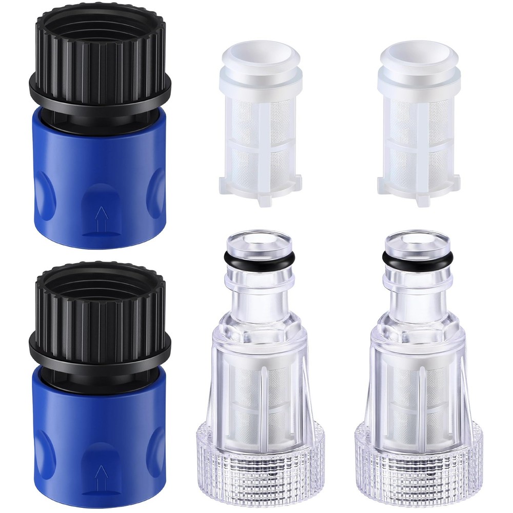 6 Pack 3/4 Inch Pressure Washer Garden Hose Adapter, Pressure Washer Accessor